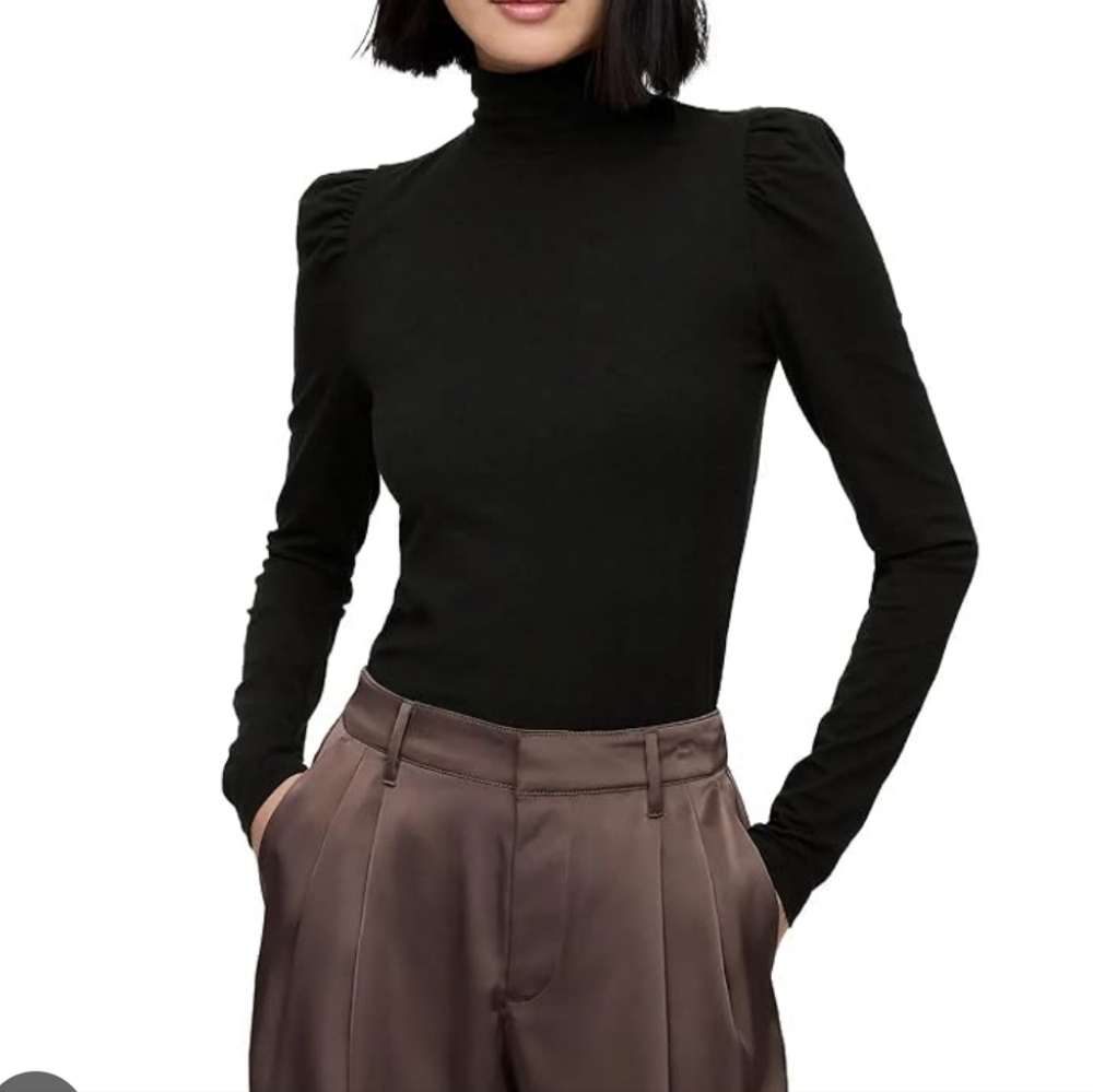 GAP Puff Shoulder Turtleneck